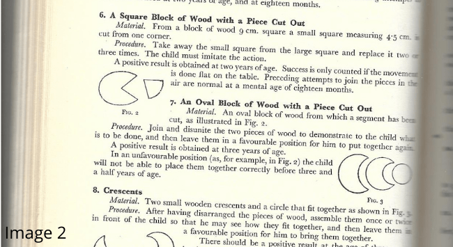 Image 2: instructions on how to construct a test to assess the mental level of children with delayed speech