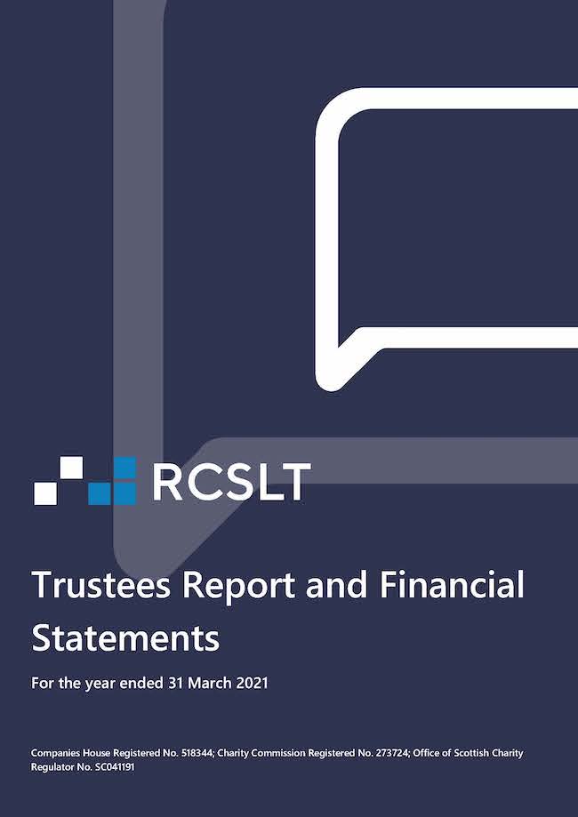 Trustees Annual Report cover