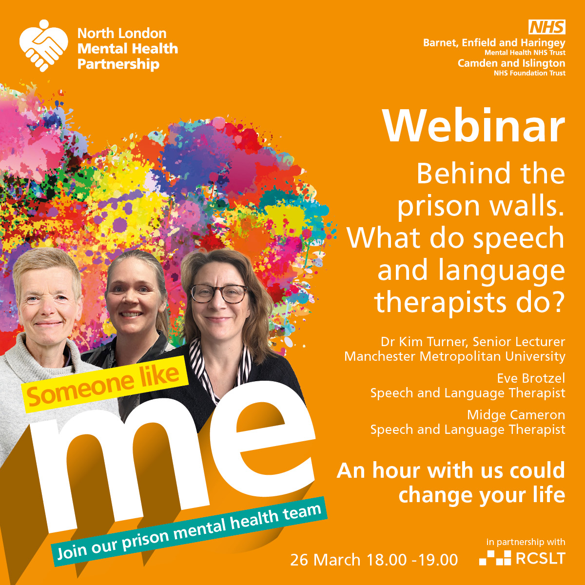 Behind the prison walls. What do speech and language therapists do? webinar graphic